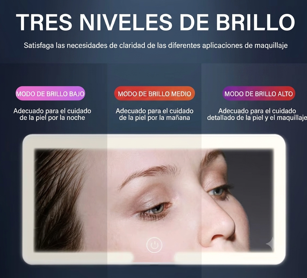 LuxVisor™ - Espejo de Maquillaje LED para Coche Recargable
